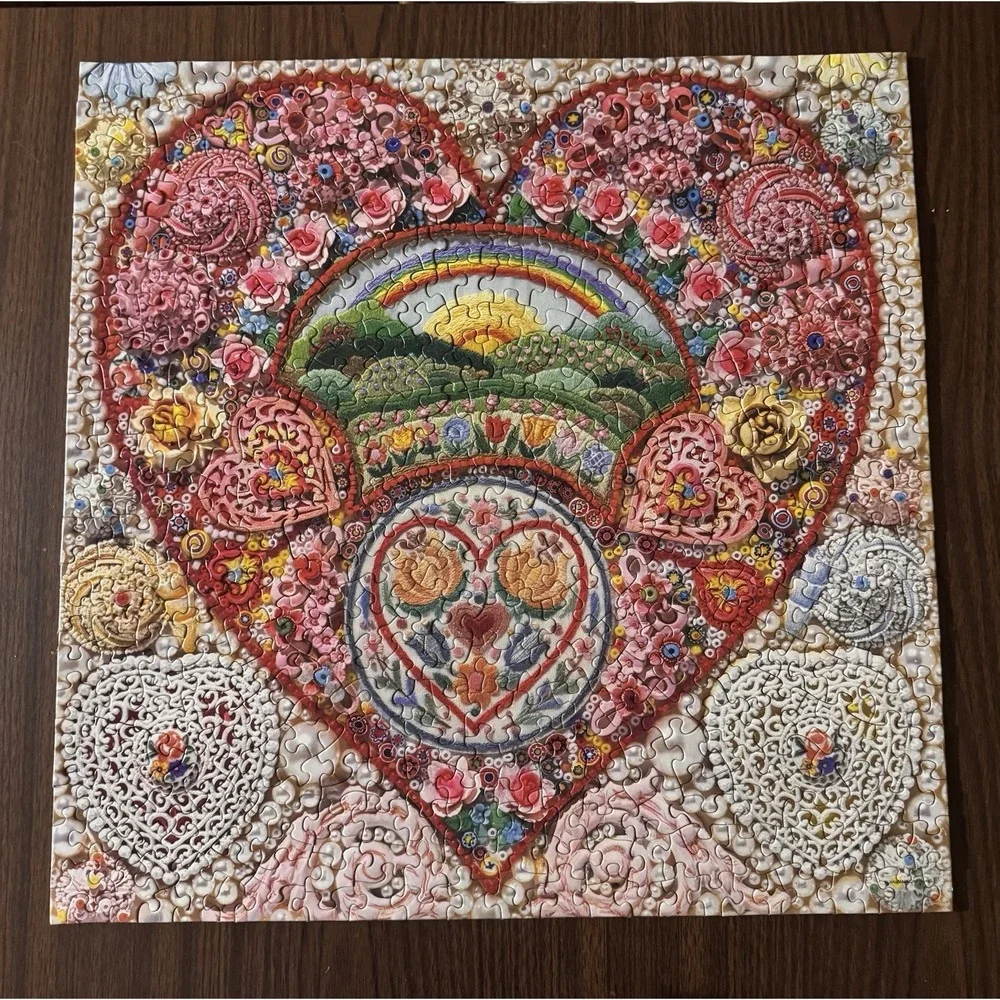 Vintage Springbok Puzzle Love Is The Heart In Blossom 500 pc COMPLETE